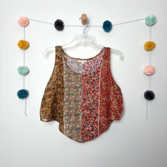EARTHBOUND Tops - Earthbound Trading Company Floral Cropped Tank Top